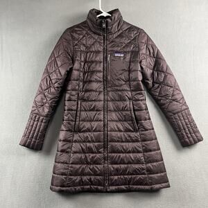 Patagonia Jacket Womens Small Purple Radalie Parka Quilted Puffer Full Zip